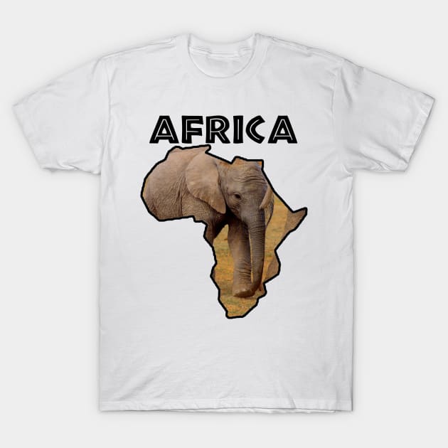 African Wildlife Continent Elephant Calf T-Shirt by PathblazerStudios